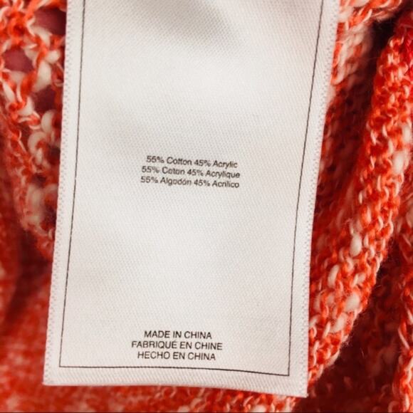 ROXY Orange Textured Cropped Sweater Sz Small - Picture 8 of 9